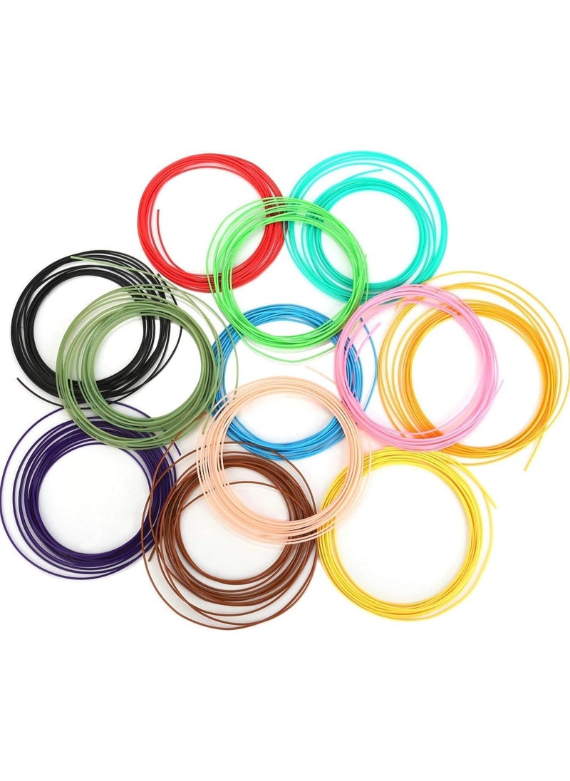 McDou - Mcdou 3D Printer Filament for 3D Print Pen Multicolor 3D Printing Accessories (10 Colors 5 Meters),Upgraded 3D High-Precision 1.75mm Printer Filament... - Image 1
