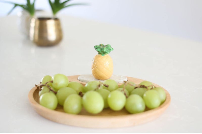 nf nora fleming Nora Fleming Hand-Painted Mini: Welcome, Friends (Pineapple) A24 - Image 2