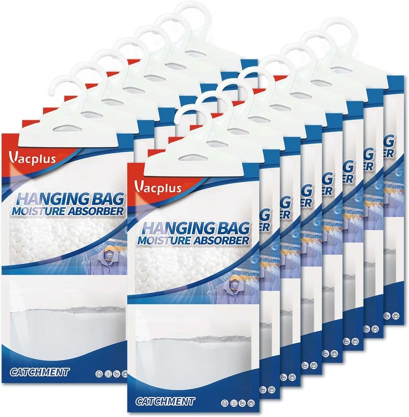 Vacplus Moisture Absorbers Packets, Fragrance Free 15 Pack, Humidity Packs, Dessicant Packets, Hanging Closet Dehumidifier Bags, Odor Eliminator for Bathroom 9.8OZ - Image 1