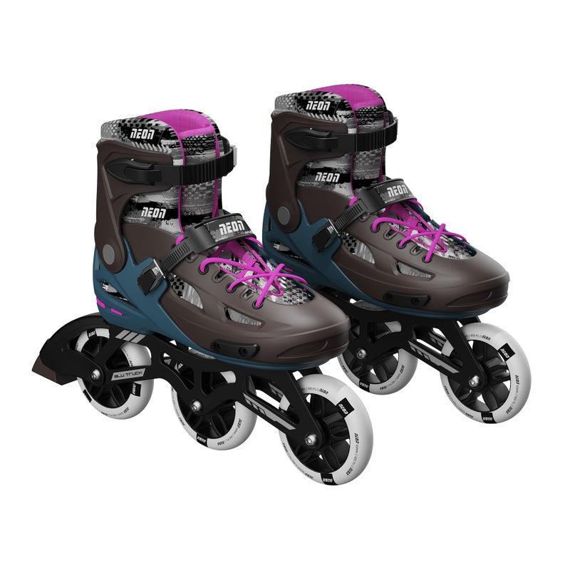Neon Pro Inline Skates for Kids & Teens – Adjustable Size US 4-7, PU 3x110mm Wheels, Lightweight Aluminum Truck, Heel Brake, AllDay Comfort Inner Liner – Safe, Stylish & Durable – Bronze Pink | NI01P4 - Image 1