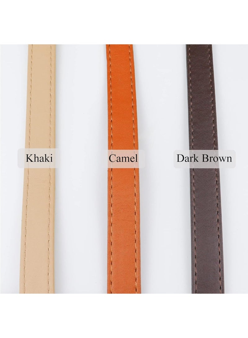 Purse Strap Replacement - Full Grain Microfiber Leather - 59 Inch Long Adjustable for Crossbody Shoulder Bag - 0.7 Inch Wide, Dark Brown/Gold - Image 3