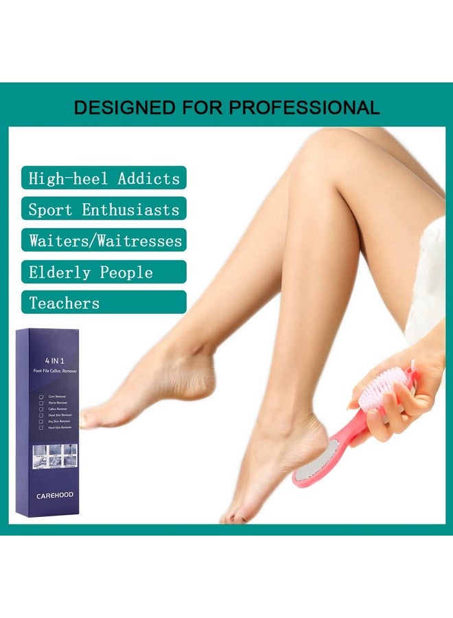 CAREHOOD Foot File Callus Remover Multi Purpose 4 In 1 Feet Pedicure Tools With Foot Scrubber Pumice Stone Foot Rasp And Sand Paper For Home Foot Care (Red Pedicure Foot File) - Image 5