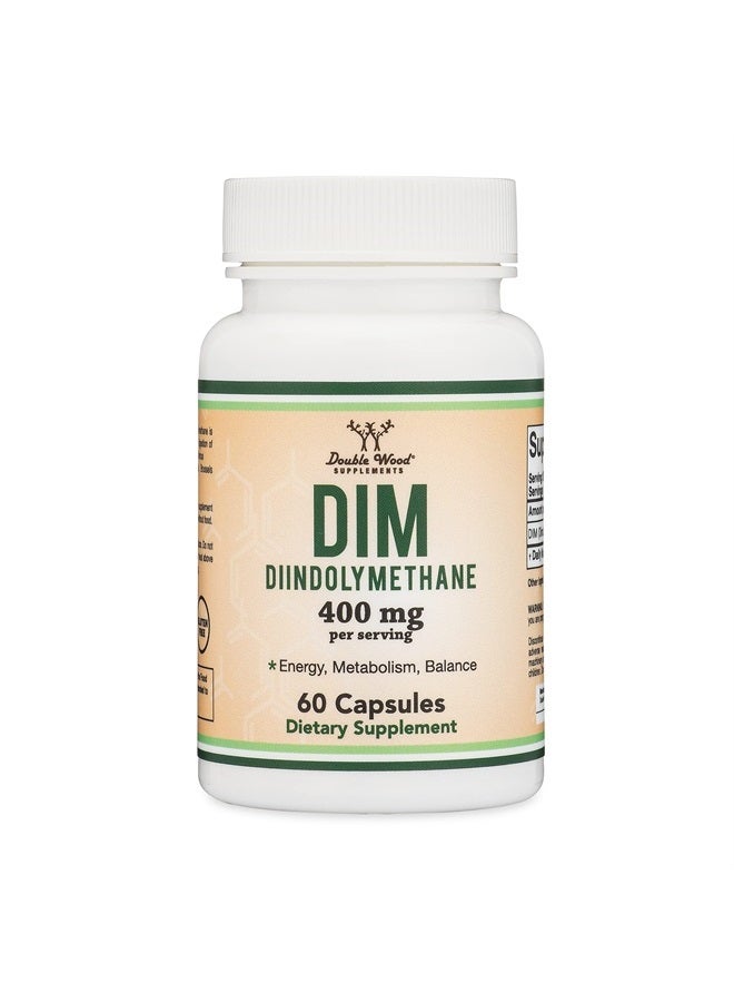 Double Wood Supplements DIM Supplement for Women and Men (Diindolylmethane Estrogen Blocking Supplement, Hormonal Acne Treatment, Hormone Balance for Women) 400mg Servings, 200mg Per Capsule, 60 Capsules by Double Wood - Image 4