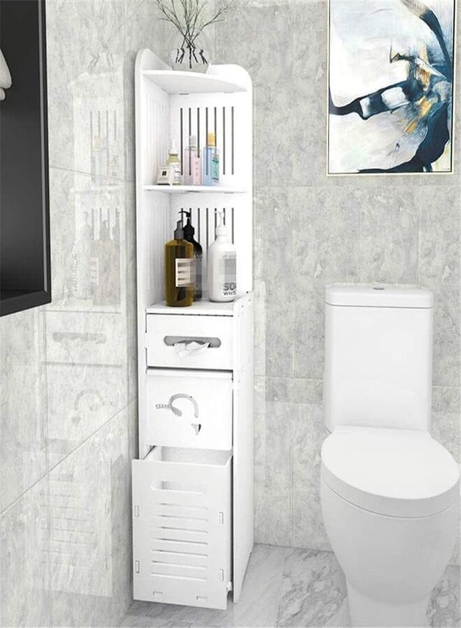 Cabinet Storage Freestanding Bathroom Corner Shelf Space Saver Organizer