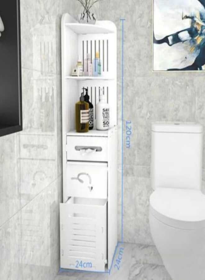 Cabinet Storage Freestanding Bathroom Corner Shelf Space Saver Organizer