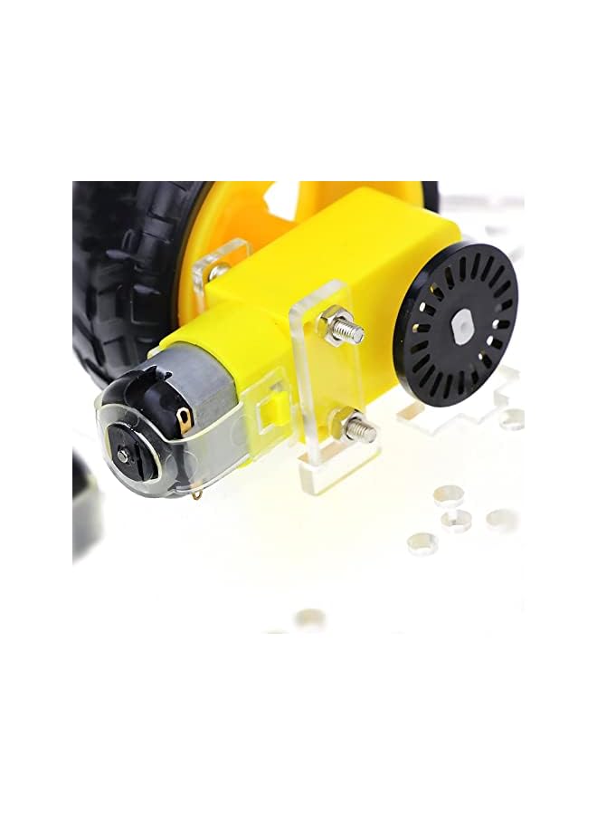 erorex مجموعة هيكل سيارة ذكية روبوت DIY مع مشفر سرعة، 4 عجلات وصندوق بطارية (4 عجلات) - Image 3