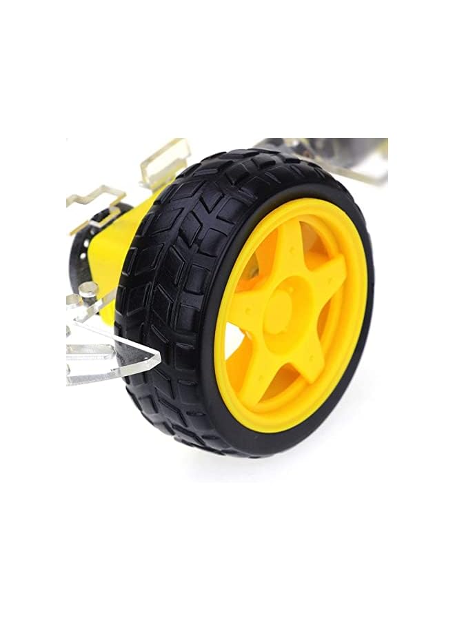 erorex مجموعة هيكل سيارة ذكية روبوت DIY مع مشفر سرعة، 4 عجلات وصندوق بطارية (4 عجلات) - Image 4