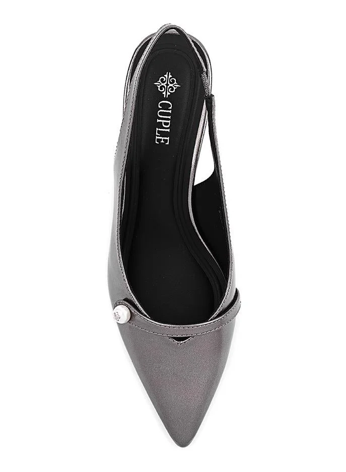 Cuple Maroon Cuple Pointed Toe Slingback Heels for Women | Best Price UAE