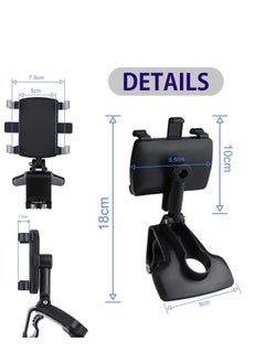 ECVV Car Phone Holder, Mount Dashboard Phone Car Holder 360 Degree Rotation Cell Phone Holder for Car Clip Mount 3-in-1 Multi-Function Phone Car Mount Suitable for 4-7 Inches Smartphones  - Image 5