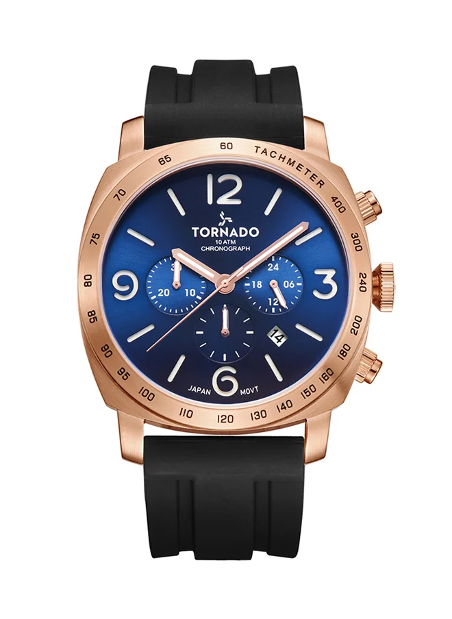 TORNADO Men's Chronograph Blue Dial Watch - T9102-KSBN