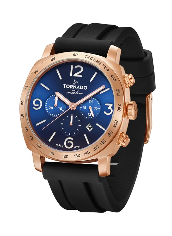 TORNADO Men's Chronograph Blue Dial Watch - T9102-KSBN