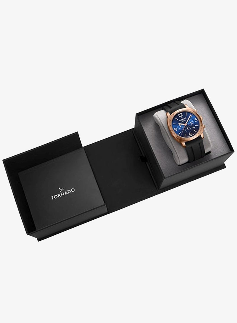 TORNADO Men's Chronograph Blue Dial Watch - T9102-KSBN - Image 4