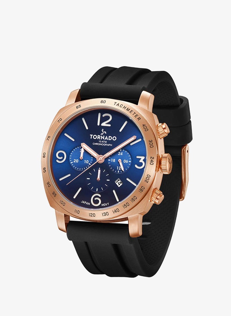 TORNADO Men's Chronograph Blue Dial Watch - T9102-KSBN - Image 2