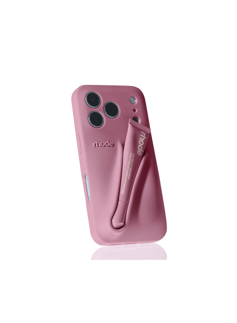 Rhode26 New Limited Edition Lip Gloss Blush Phone Case with Magnetic Lip Balm Holder