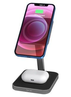 FORCE Force Power 15W MagSafe Compatible with Charger double Wireless Charger Lifetime Warranty Black  - Image 4