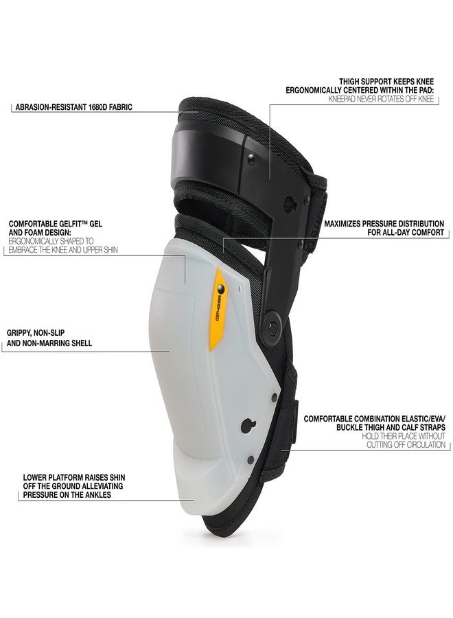 ToughBuilt - Heavy Duty Non-Marring Gelfit ™ Thigh Support Stabilization Knee Pads - Comfortable, Adjustable, Ultimate Stability with Ergonomic Fit - TB-KP-G3R - Image 2
