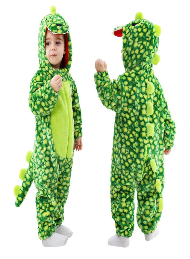 TONWHAR Dinosaur Costume for Toddlers, Baby Animal Romper Halloween Dress Up Onesie for Boys Girls(18-24 Months,Green Spot) - Image 1
