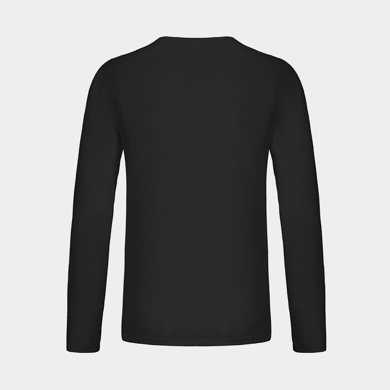 Generic Mens Long Sleeve Quick-Dry Running T-Shirt White - Image 4