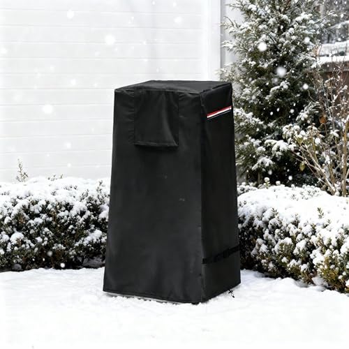 TACOMA Garden Fountain CoverOutdoor Heavy Duty Waterproof Dustproof Winter Cover for Cascading Bowls and Stacked Stones Water Fountain with Zipper and DrawstringBlack184L x 184W x 32H - Image 3
