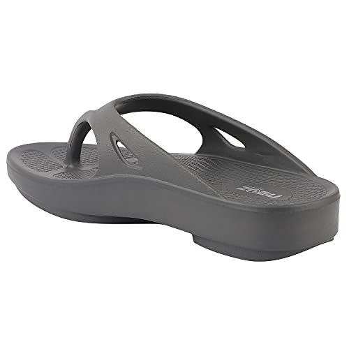 NEOZ Extra Soft Men's Slippers with Cushion FootBed for Adult | Comfortable & Light Weight | Stylish & Anti-Skid | Waterproof & Regular Flip Flops for Gents/Boys, M-CLASSIC-CARBON_6 - Image 5