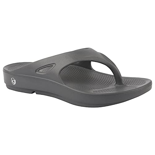 NEOZ Extra Soft Men's Slippers with Cushion FootBed for Adult | Comfortable & Light Weight | Stylish & Anti-Skid | Waterproof & Regular Flip Flops for Gents/Boys, M-CLASSIC-CARBON_6 - Image 1