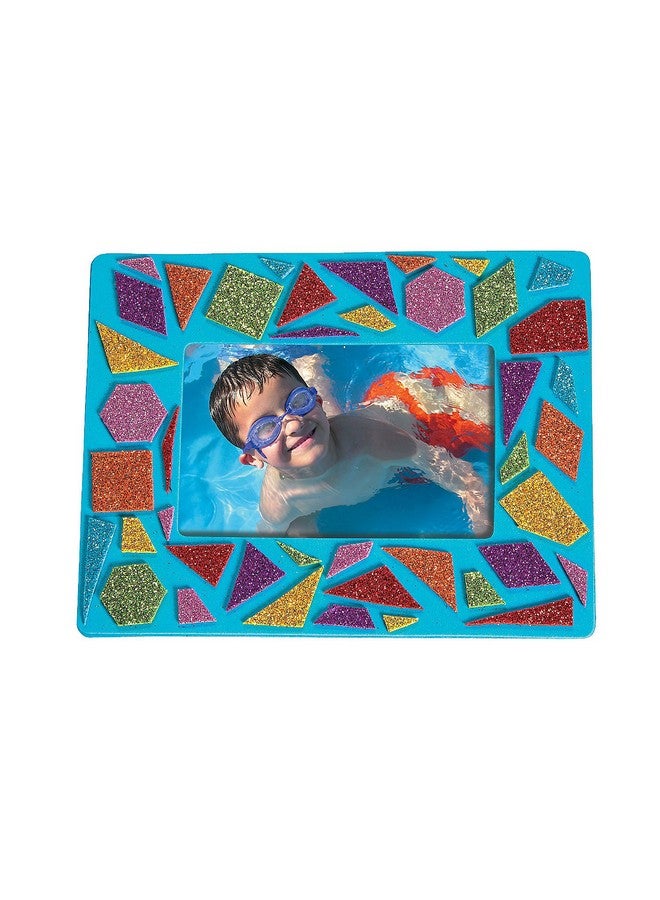 Fun Express Mosaic Picture Frame Magnets Craft Ki 6.5" x 5" - Fun Foam Frames for Kids' Crafts & Home Activities! Perfect for Creative Projects Makes 24