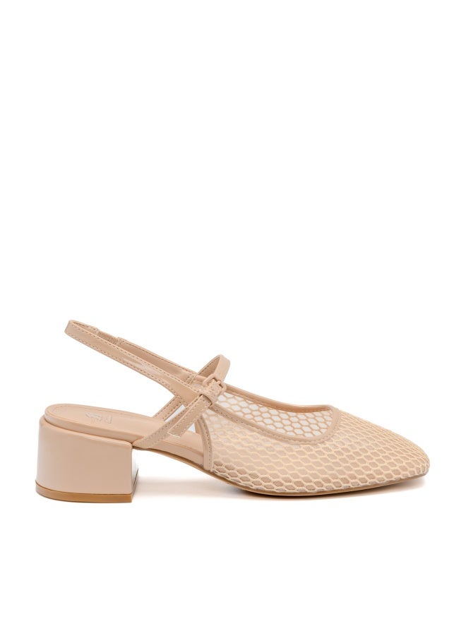 Bata Pointed Slingback Block‑Heel Shoes - Image 1