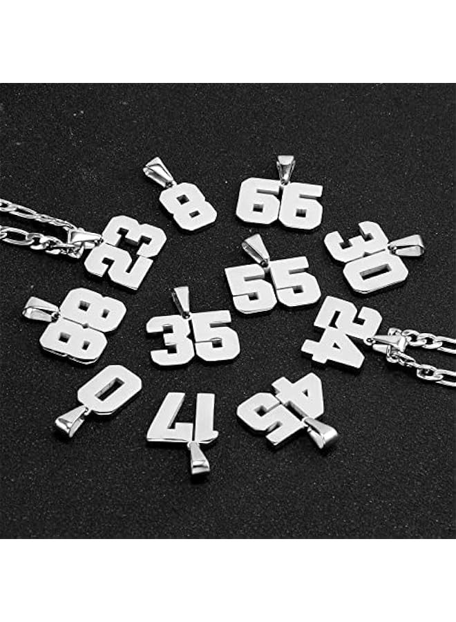 Personalized Jersey Number Necklaces for Mens,Athletes Stainless Steel Sport Number Pendant Chain for Mens Baseball/Basketball/Football Team Inspiration Jewelry with Gifts - Image 2