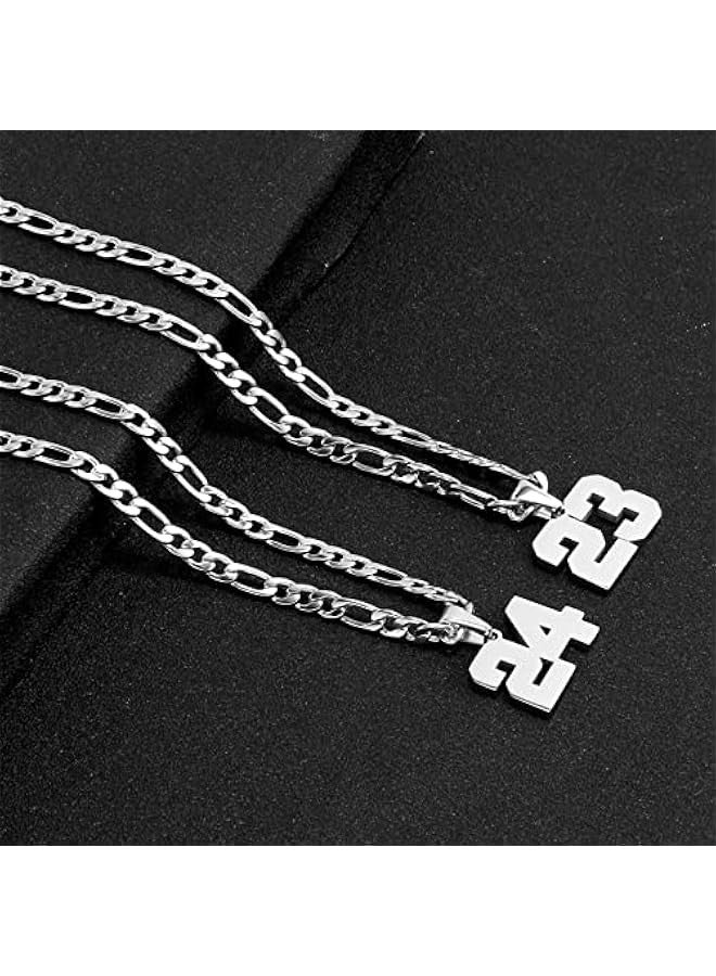 Personalized Jersey Number Necklaces for Mens,Athletes Stainless Steel Sport Number Pendant Chain for Mens Baseball/Basketball/Football Team Inspiration Jewelry with Gifts - Image 3