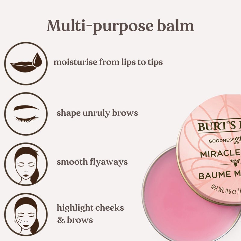 100% Natural Origin Goodness Glows Miracle Balm, Hydrates and Softens Dry Skin From Head To Toe, 0.6 Ounce Tin - Image 3