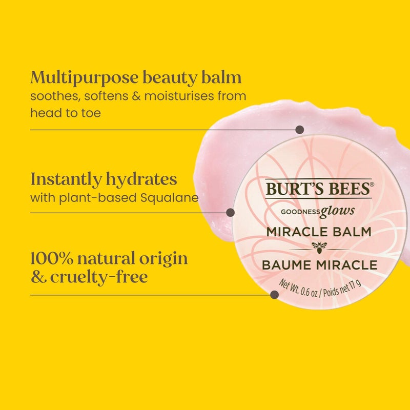 100% Natural Origin Goodness Glows Miracle Balm, Hydrates and Softens Dry Skin From Head To Toe, 0.6 Ounce Tin - Image 2