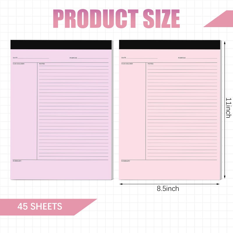 PerKoop 8 Pcs Writing Note Pads Notes System 8.5 x 11 Inches College Ruled Legal Pads Lined Paper Notebooks for Office School Teacher Students College Business, 45 Sheets Per Pad (Multicolor) - Image 4
