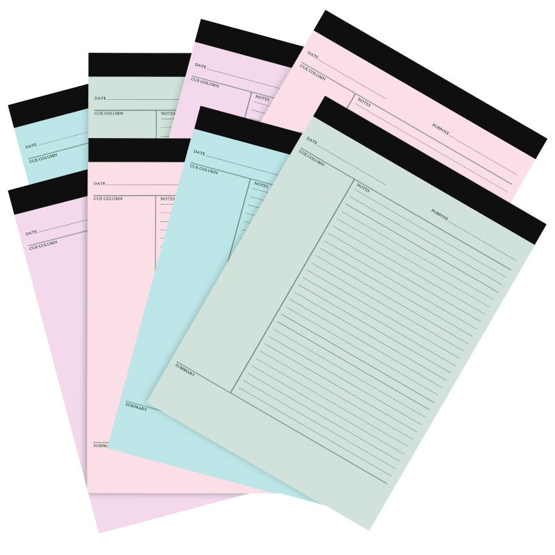 PerKoop 8 Pcs Writing Note Pads Notes System 8.5 x 11 Inches College Ruled Legal Pads Lined Paper Notebooks for Office School Teacher Students College Business, 45 Sheets Per Pad (Multicolor) - Image 1