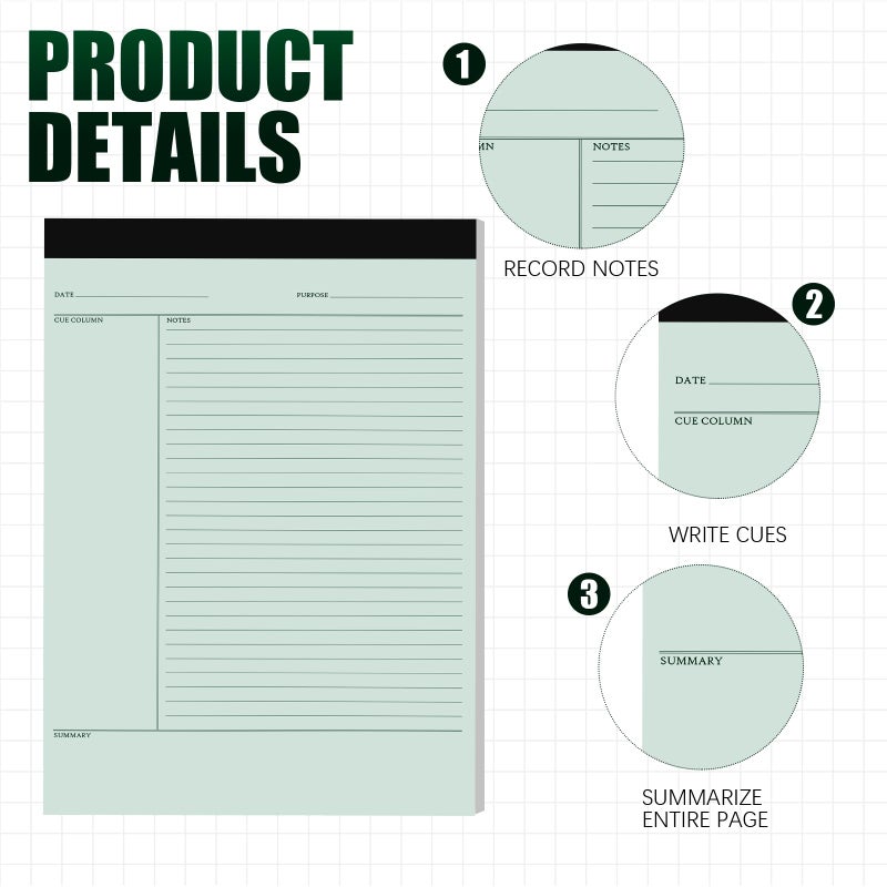 PerKoop 8 Pcs Writing Note Pads Notes System 8.5 x 11 Inches College Ruled Legal Pads Lined Paper Notebooks for Office School Teacher Students College Business, 45 Sheets Per Pad (Multicolor) - Image 3