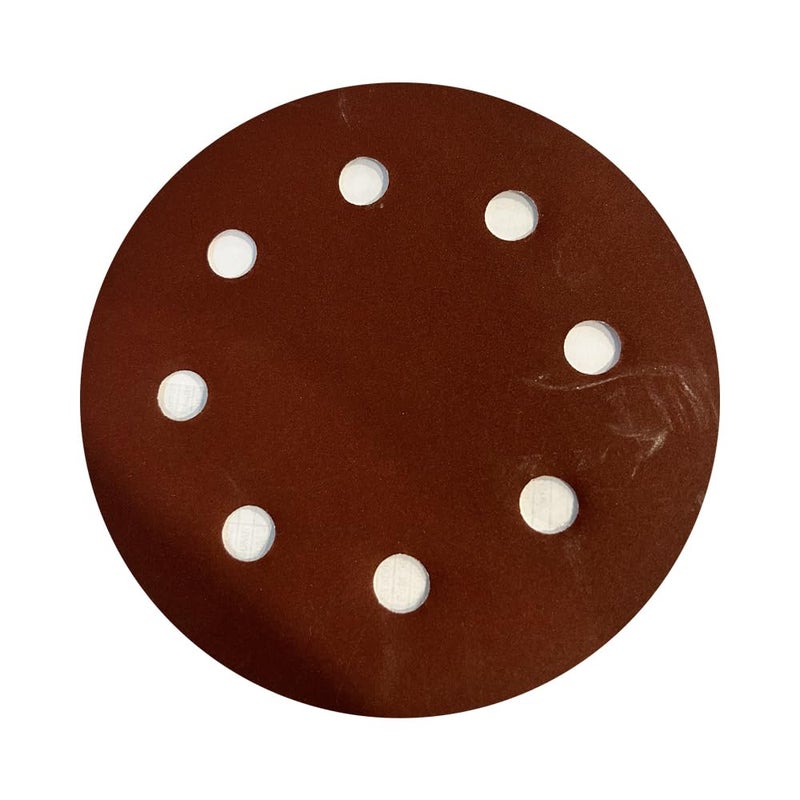BUILDSKILL Premium Velcro Sanding Disc for BH02 Sander, Hook & Loop Sandpaper (Pack of 3), 180mm Diameter, Grit No 320 - Efficient 8 Hole Dust Extraction Pattern - Image 1