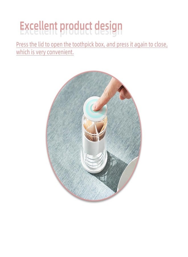 BLBM Push-type Pop-up Toothpick Box that Can be used to Store Toothpicks, Cotton swabs, and Dental floss - Image 3