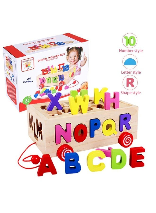 لعبة سحب صندوق الرسائل الخشبي - Image 1