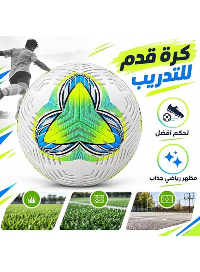 First Choice كرة قدم تدريبية احترافية من First Choice - مقاس 22 سم، وزن 415 جم، تصميم متين بتحكم فائق واستقرار عالي للمباريات والتدريبات الرياضية - Image 4
