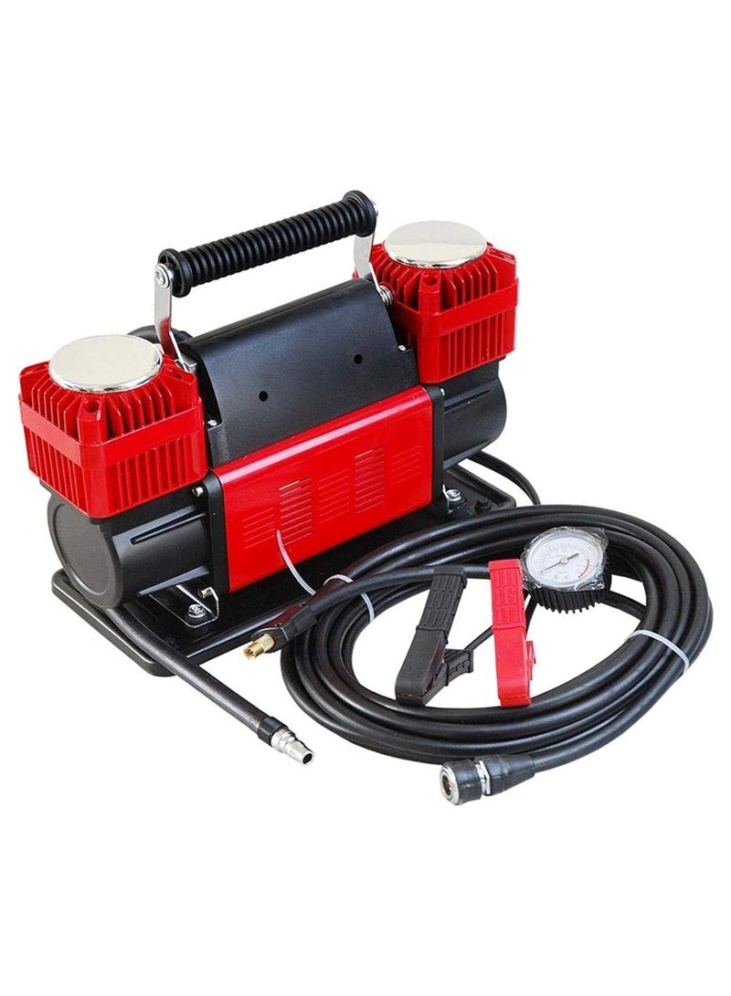 Organized Home Dual Cylinder Car Air Compressor Ultra Extreme 4x4 Tire Super Air Flow Portable 300 Litter-Mints 150 PSI 12V Tire Inflator for Car Truck Bicycle Other Inflatables  - Image 1