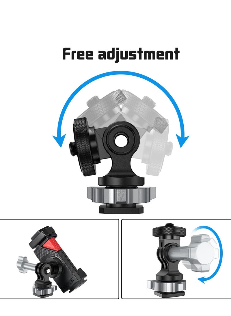 SOLARAE Aluminum Cold Shoe Adapter for GoPro and Camera Monitors, 1/4"-20 Conversion Mount, Detachable Joint Extension for Action Cameras, Tripods, and Vlogging Equipment. - Image 3