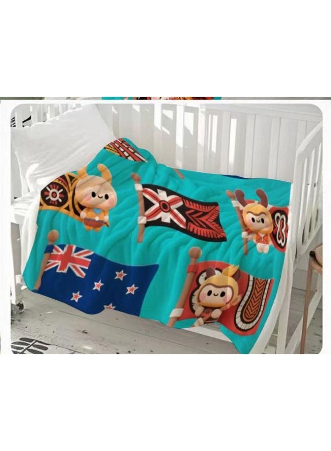 general Baby and children's cartoon flannel thin blanket (warm and comfortable, suitable for sleep, game use) 70cm*100cm - Image 1