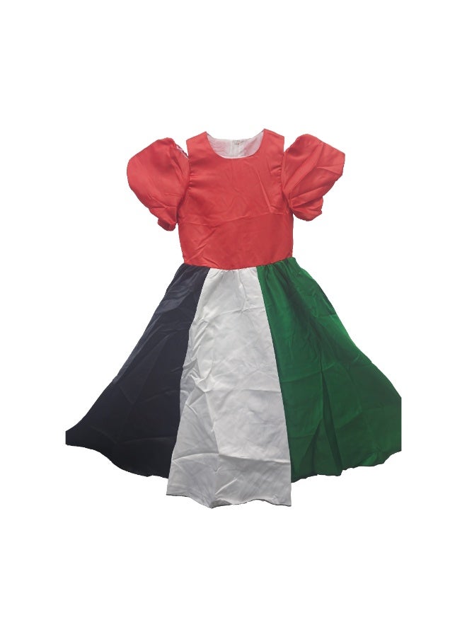 المنزل الذكي هوم سمارت فستان بنقشة علم اليوم الوطني للبنات احتفلي باليوم الوطني لدولة الإمارات العربية المتحدة بأناقة الزي الوطني لدولة الإمارات العربية المتحدة للمناسبات الوطنية الاحتفالية - Image 4