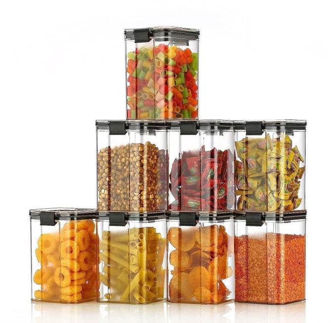 KITCHEN CONTAINERS SET AIR TIGHT CONTAINER FOR KITCHEN STORAGE SET KITCHEN ACCESSORIES ITEMS KITCHEN ORGANIZER ITEMS AND STORAGE 1100 ML SET OF 8
