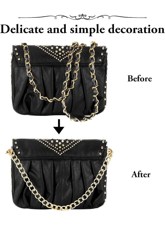 Prasacco 3 Pieces Purse Chain with Metal Buckles,20CM Gold Short Bag Chain Bag DIY Purse Making Replacement Strap Handbag Purse Strap Extender for Wallet Clutch Shoulder Bag  - Image 3