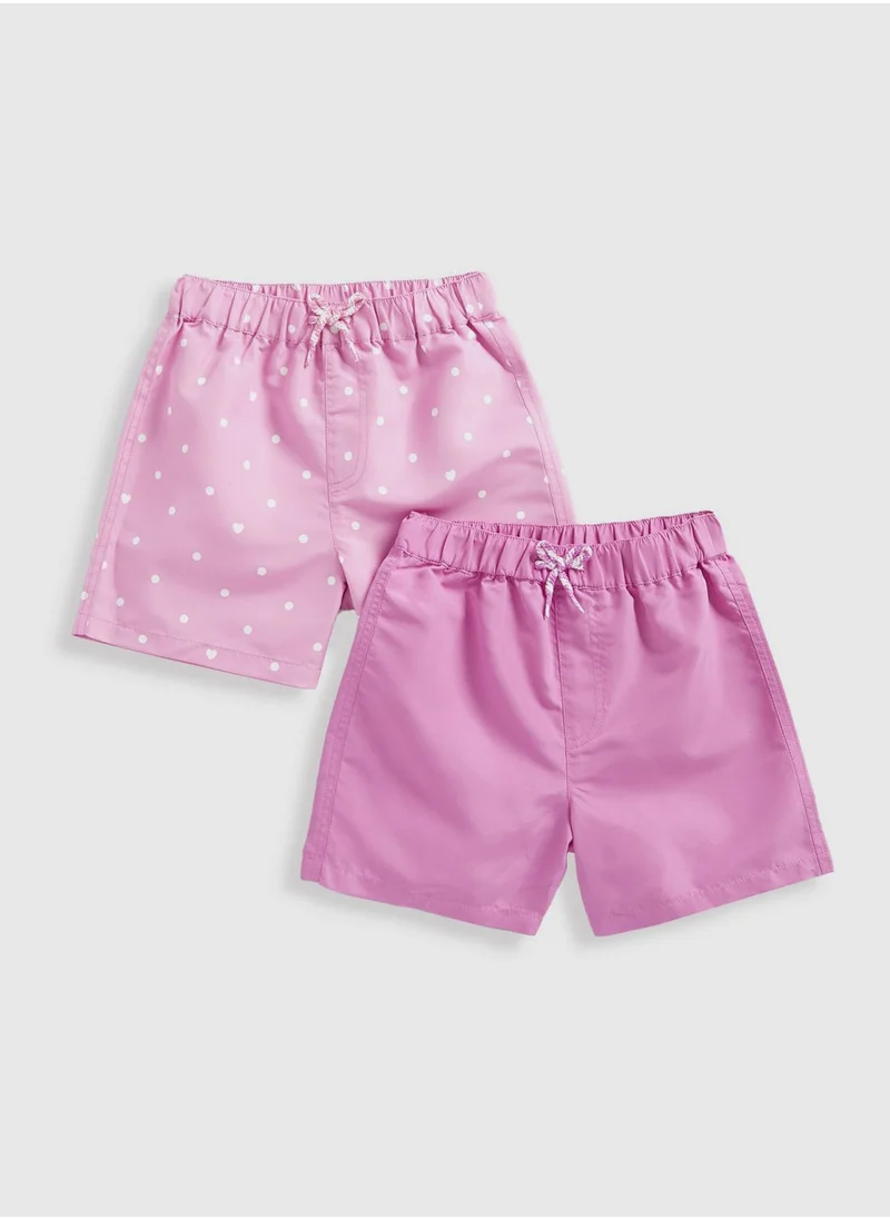 mothercare Pink Board Swim Shorts - 2 Pack