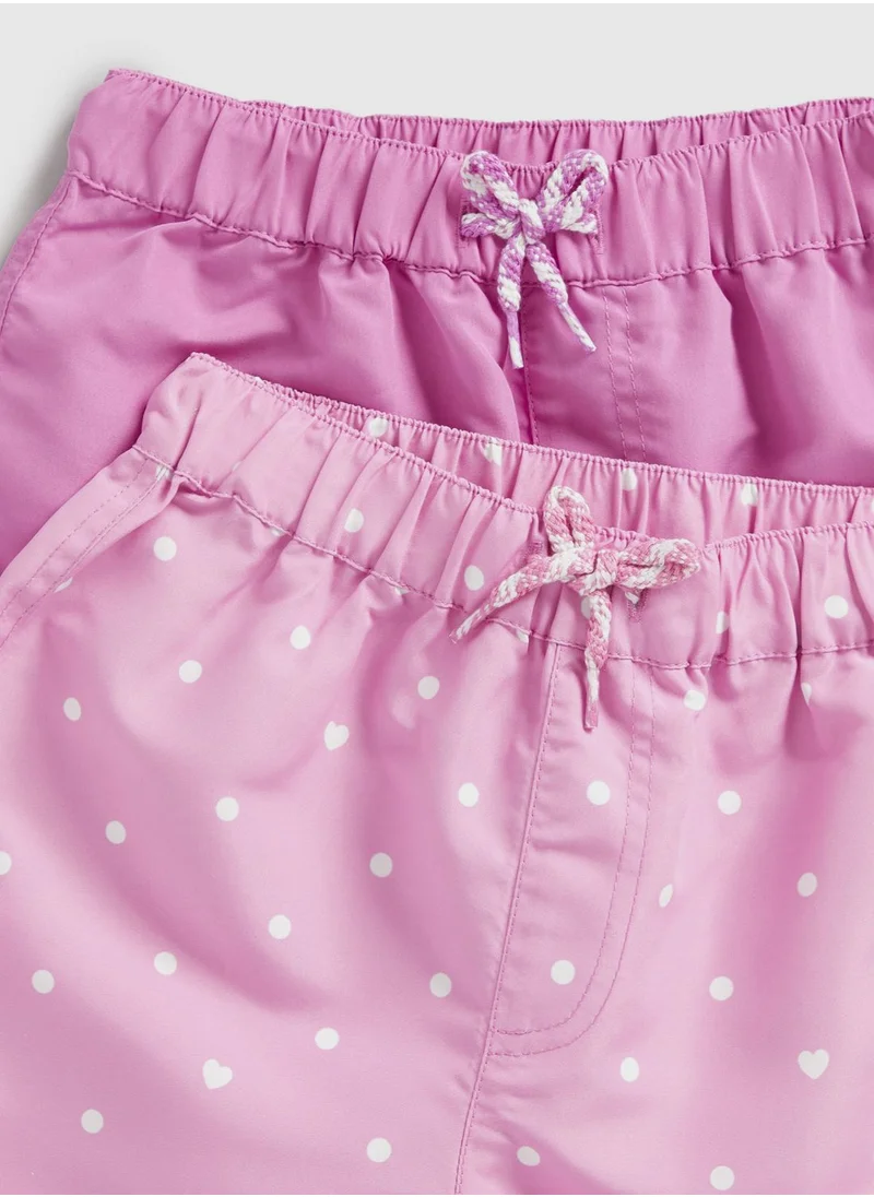 mothercare Pink Board Swim Shorts - 2 Pack