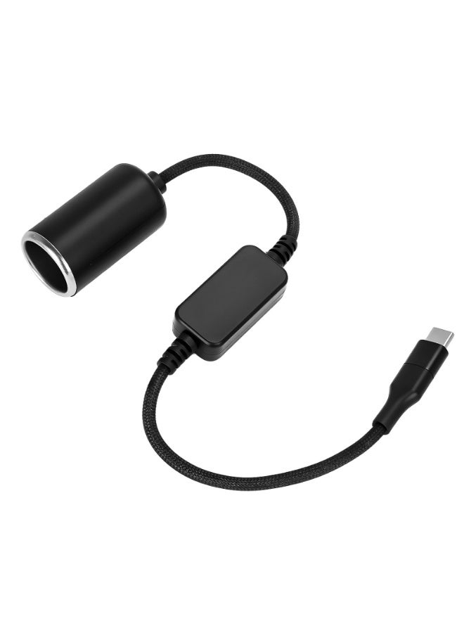 OSHIMA USB C to 12V Adapter, USB C to 12V Cigarette Lighter Adapter, Type C Male to Cigarette Lighter Socket Female Cable, Cable for Car Led Light Strips - Image 1