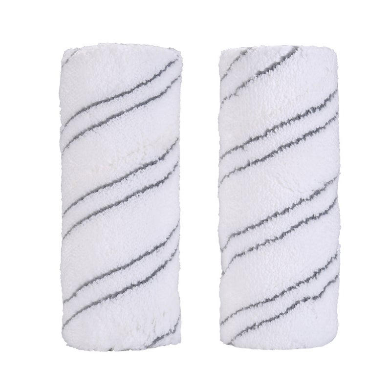 Floor Cleaner Roller Replacement Set Kit 2 Pcs Multi-Surface Rollers Replacement for Karcher FC3 FC3D FC5 FC5D Hard Floor Cleaners Machine Washable - Image 1
