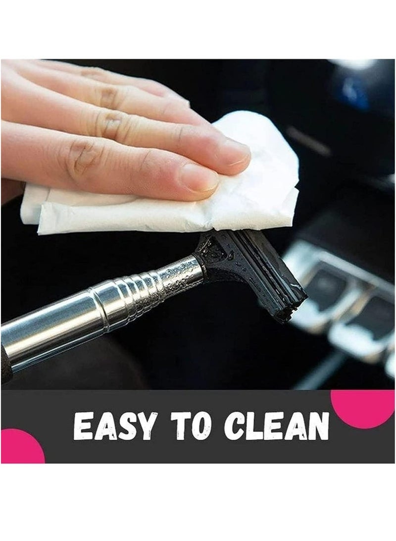 Car Rearview Mirror Wiper,Retractable Auto Glass Squeegee, Water Cleaner with Telescopic Long Rod - Image 3