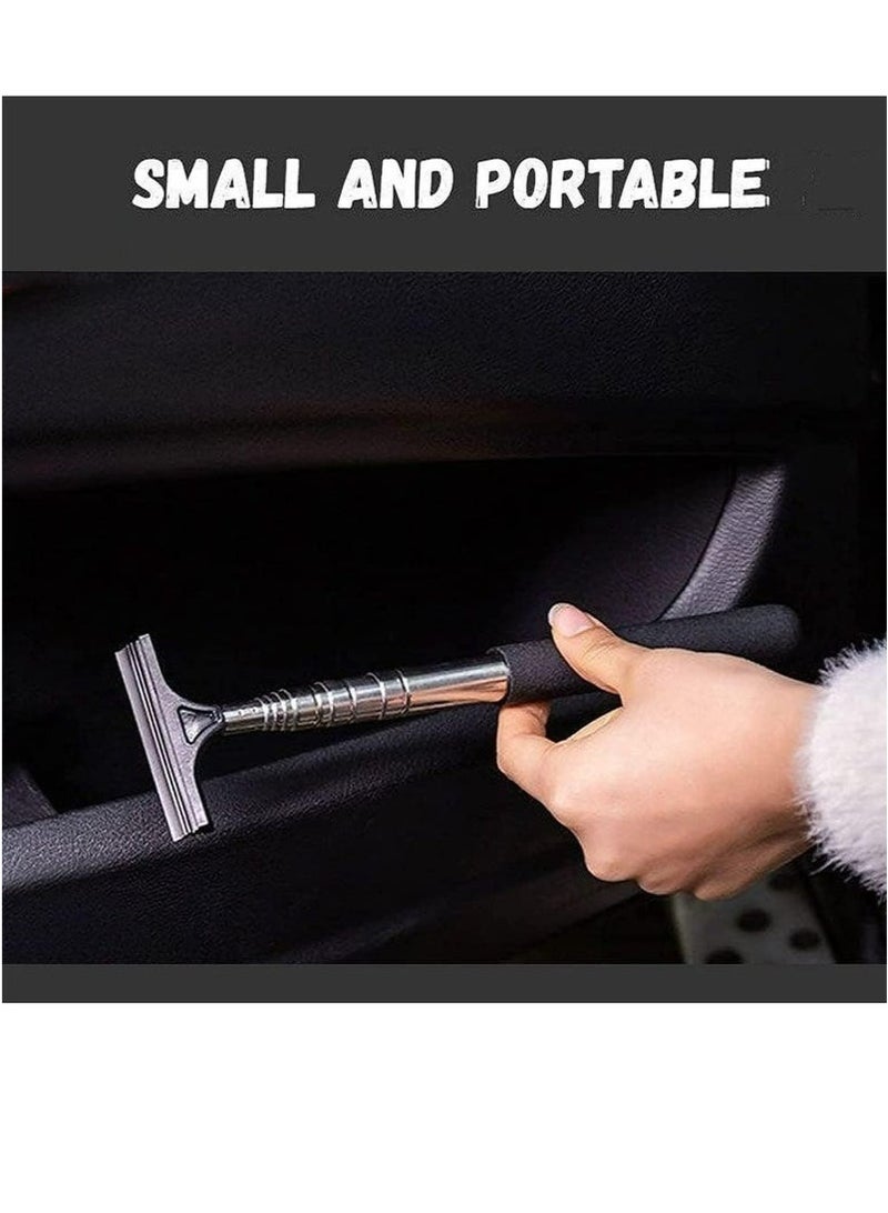 Car Rearview Mirror Wiper,Retractable Auto Glass Squeegee, Water Cleaner with Telescopic Long Rod - Image 4
